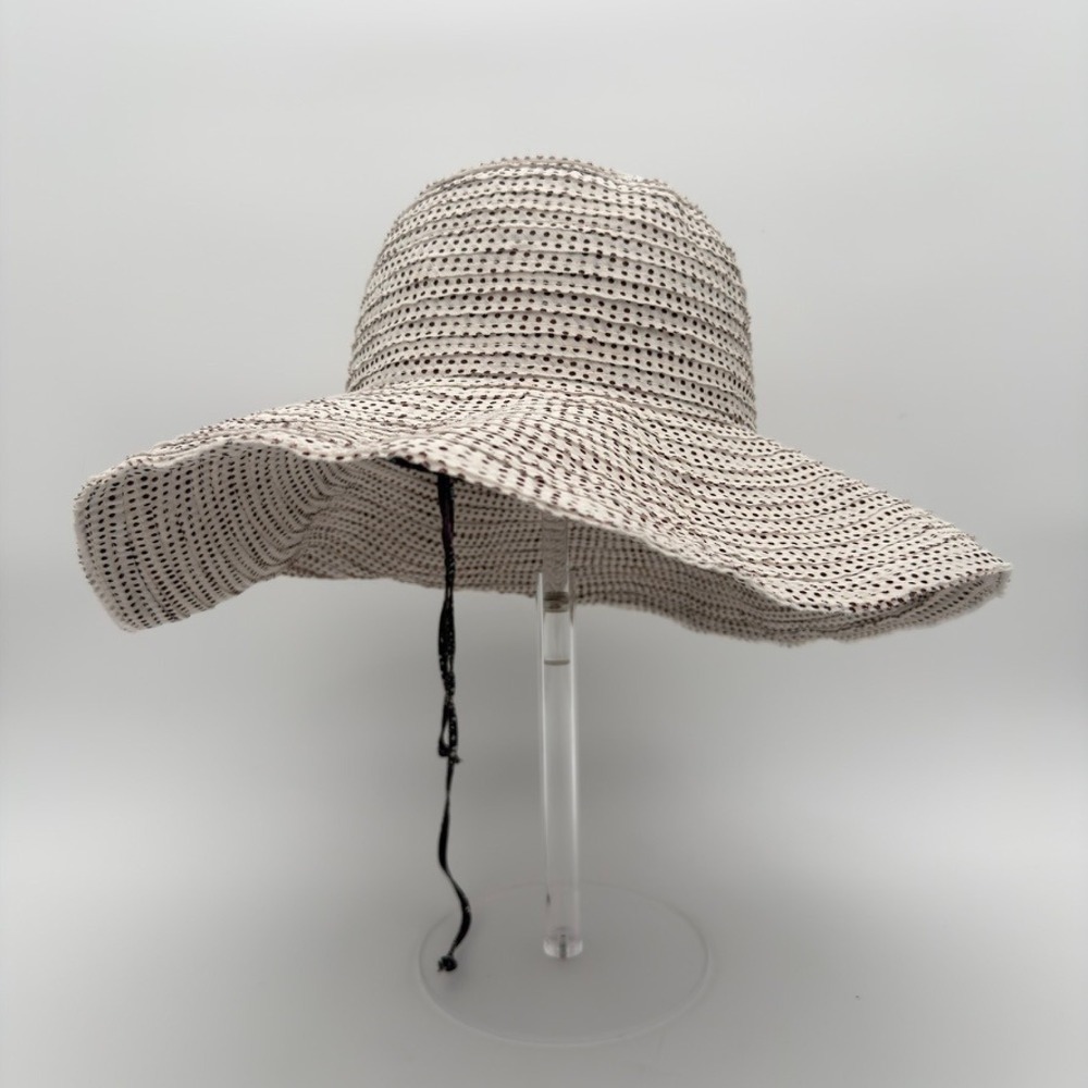 Wallaroo Hat Company Scrunchie Sun Hat Polka Dot OS Tan Brown